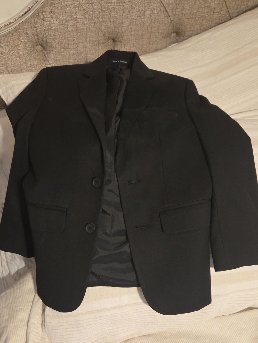 Classic Black Boy's Blazer - Tailored Two-Button Jacket